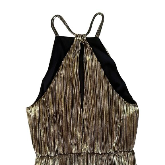 House of Harlow 1960 x Revolve Women’s Farrah Gold High Neck Pleated Midi Dress - Picture 7 of 14